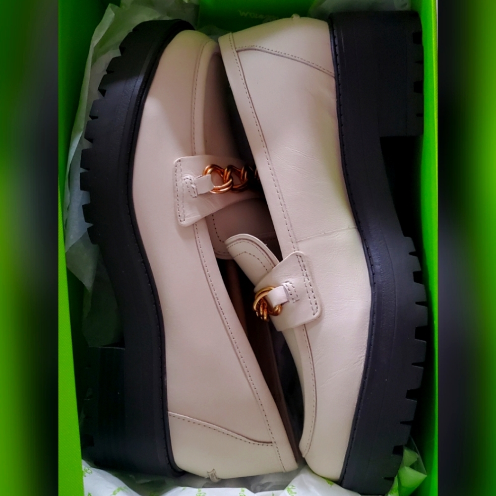 Sam Edelman Taelor Chained Lug-Sole Loafers 6.5